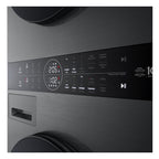 Lavadora e Secadora 14kg LG Torre WashTower AI DD Smart Black Inox 220V