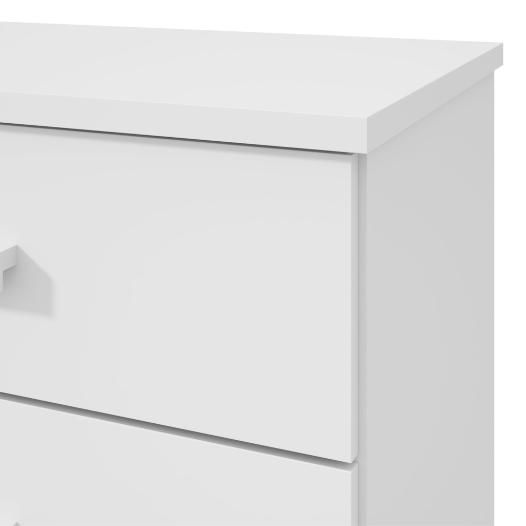 Mesa de Cabeceira Baião Lopas 3 Gavetas Branco