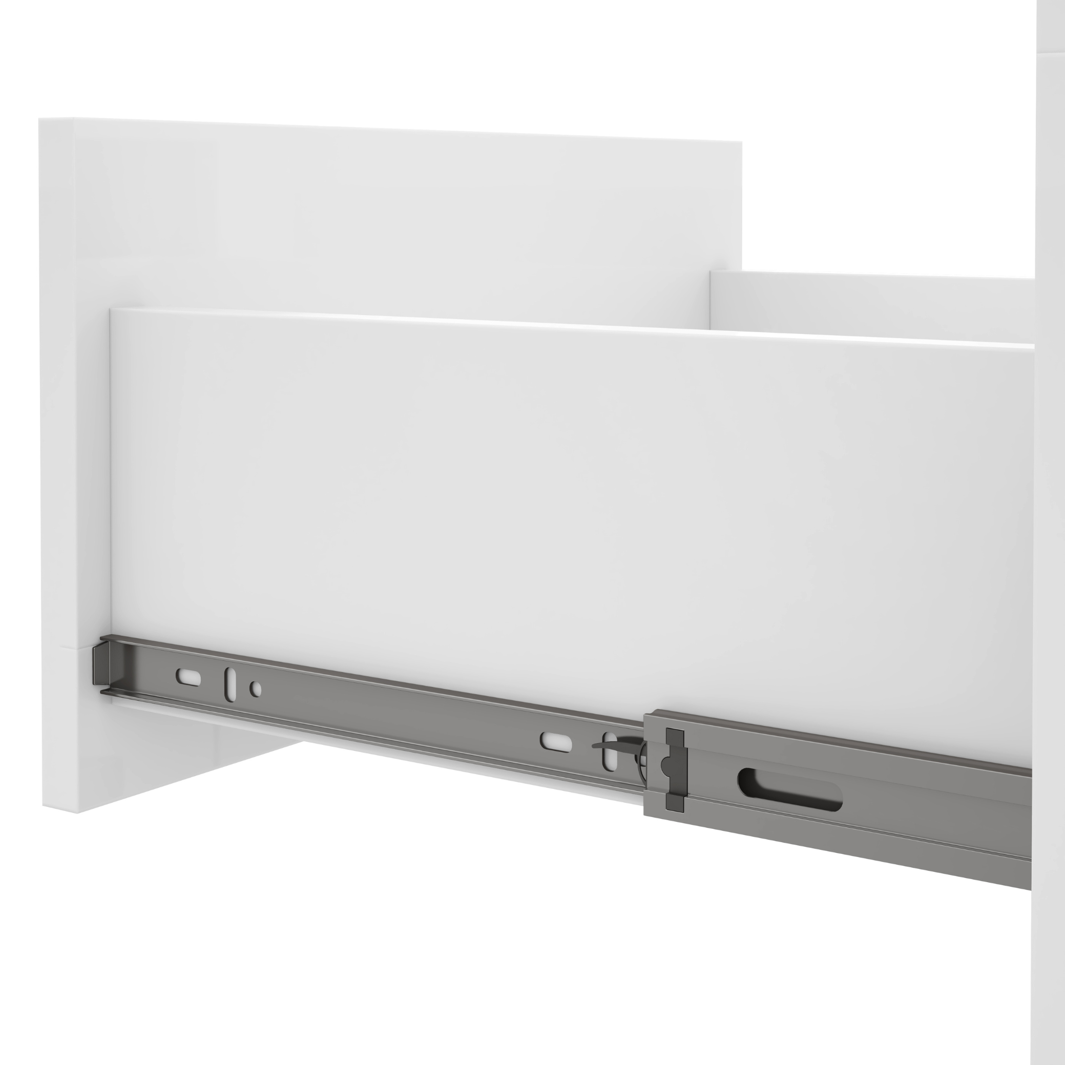 Mesa de Cabeceira Baião Lopas 3 Gavetas Branco