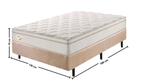 Conjunto Cama Box High Spring Casal Ecoflex 138x188x70cm Molas Superlastic Bege