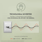 Refrigerador Electrolux 480L IM7 Inverter Efficient AutoSense Inox Look 220V