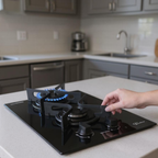 Cooktop à Gás Fischer 2 Bocas Fit Line Trempe Iron Preto Bivolt