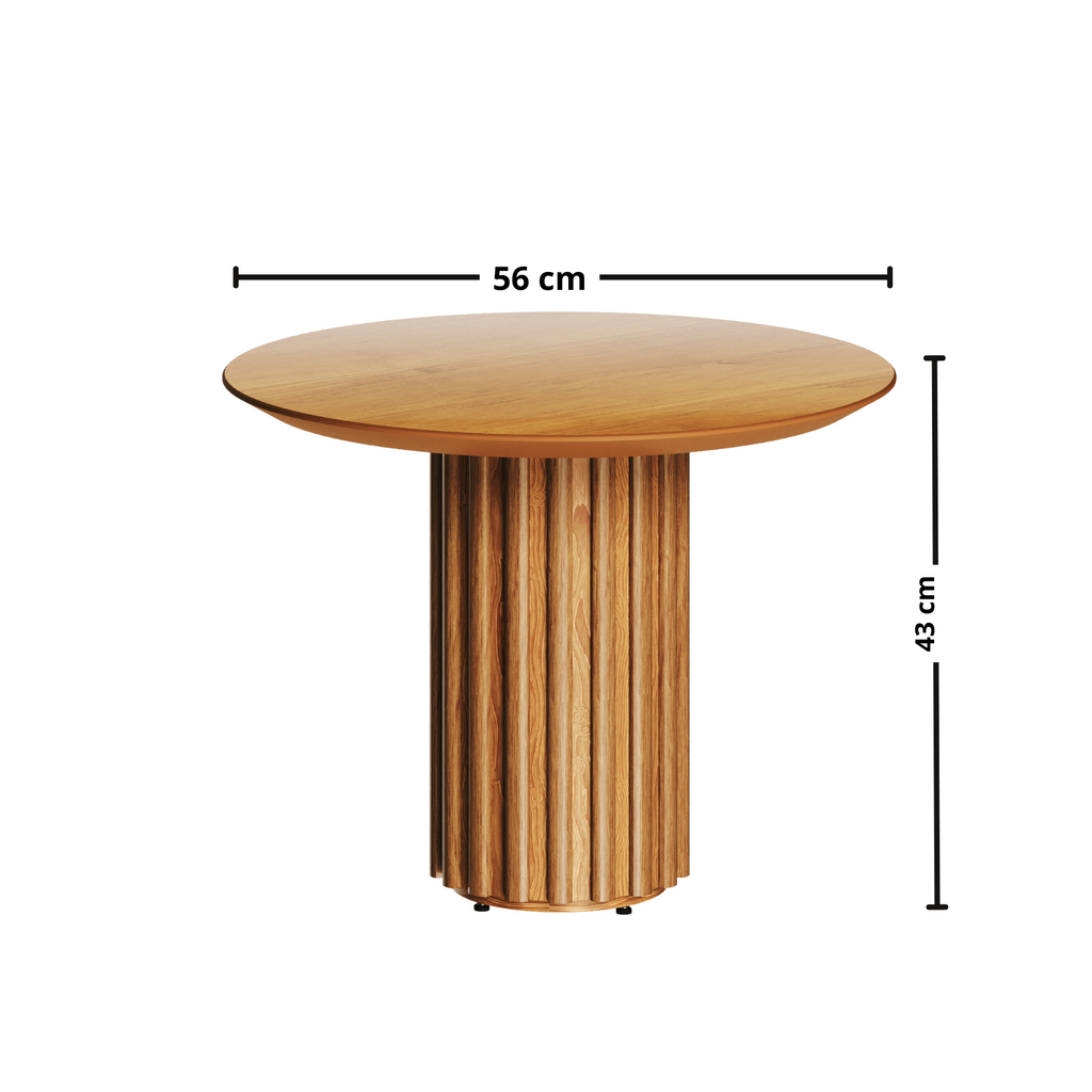 Mesa Lateral Living Redonda Imcal 56x43 Nature