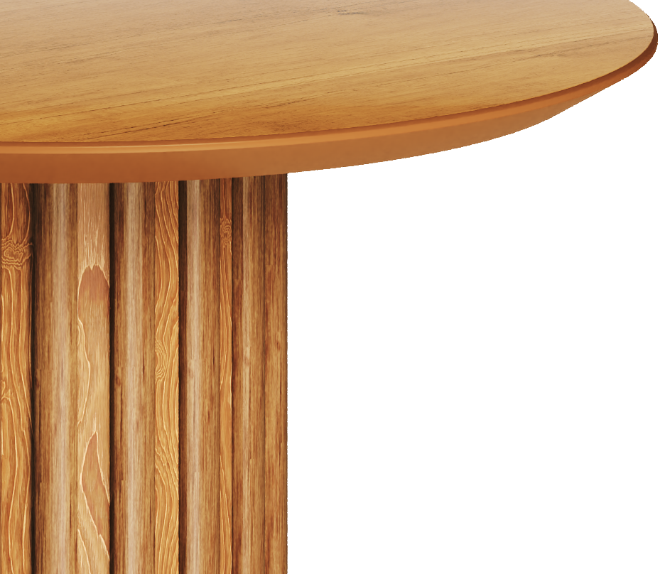 Mesa Lateral Living Redonda Imcal 56x43 Nature