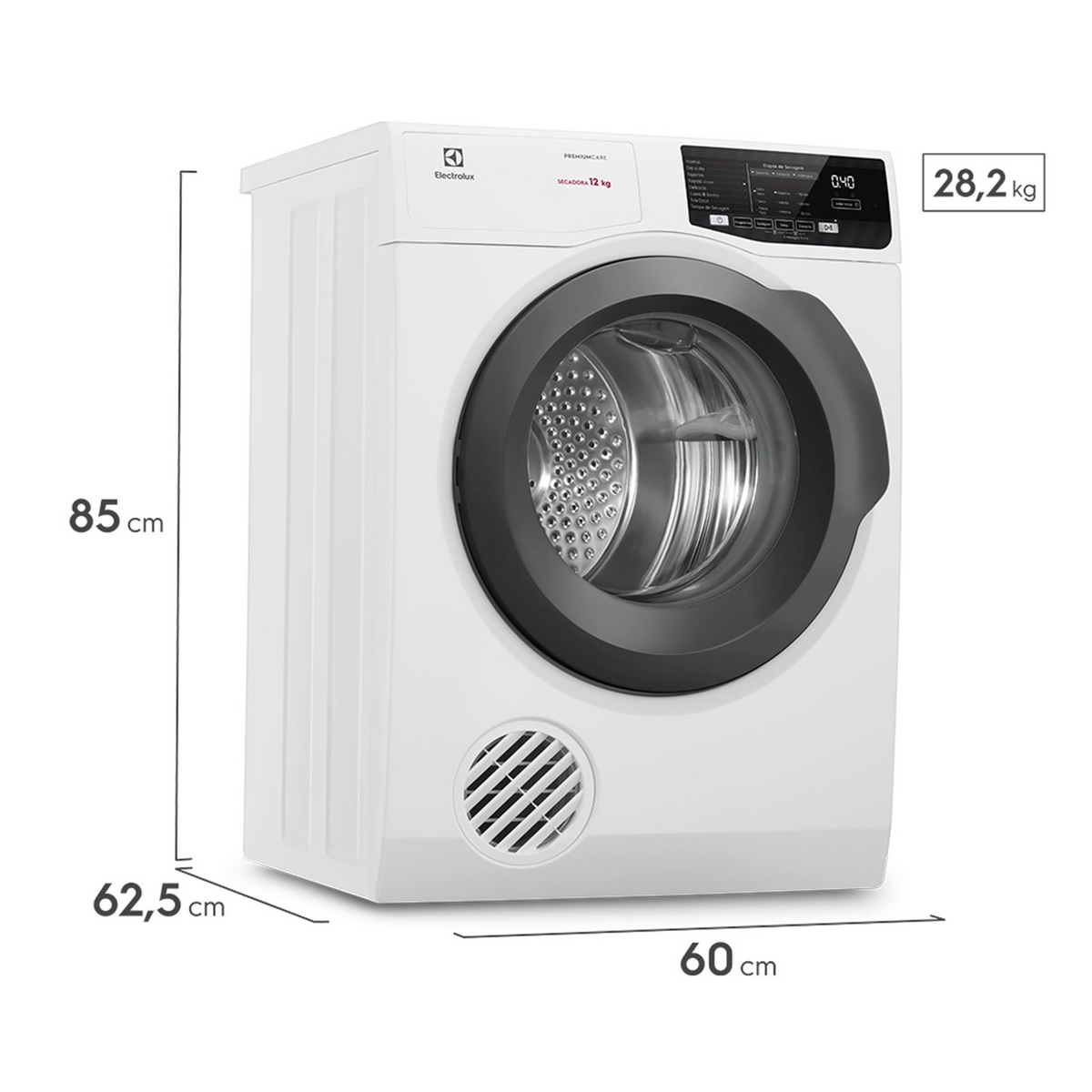 Secadora Piso Electrolux Premium Care 12Kg com Função AutoSense SFP12 Branco 220V