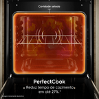 Forno de Embutir Elétrico Electrolux 80L OE8EL Efficient com PerfectCook Preto 220V