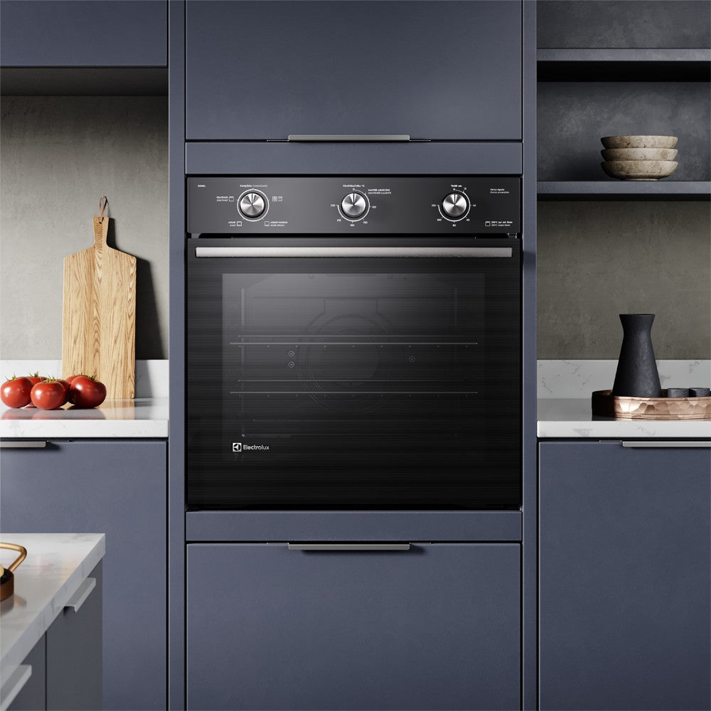 Forno de Embutir Elétrico Electrolux 80L OE8EL Efficient com PerfectCook Preto 220V