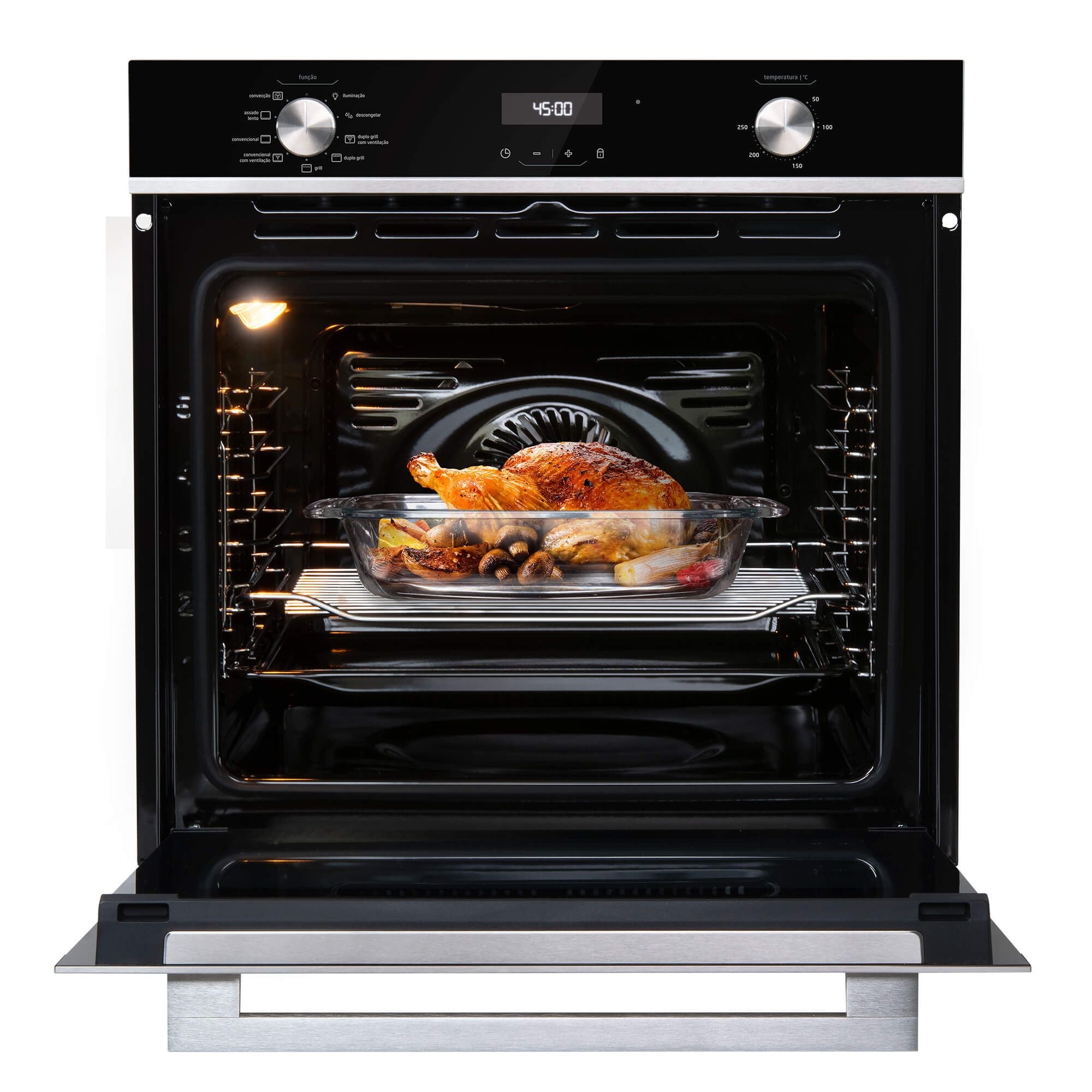 Forno de Embutir Elétrico Midea 80L TCD80P2 Com Grill ProDigital e Convecção Preto 220V