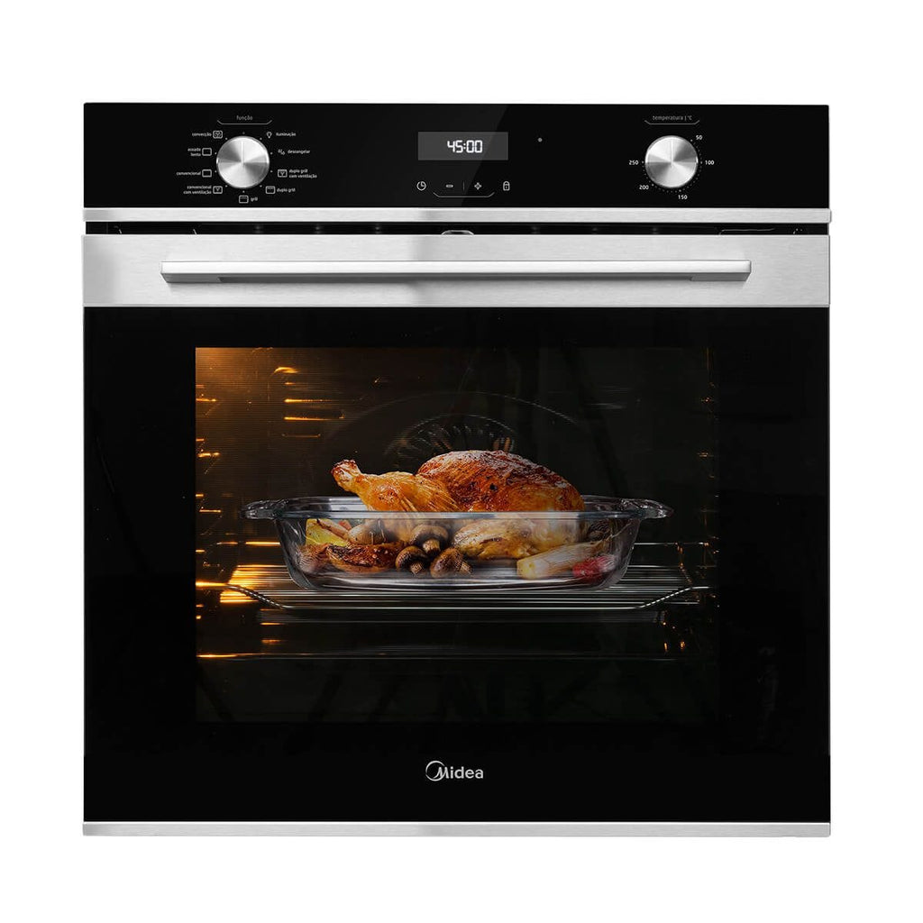 Forno de Embutir Elétrico Midea 80L TCD80P2 Com Grill ProDigital e Convecção Preto 220V