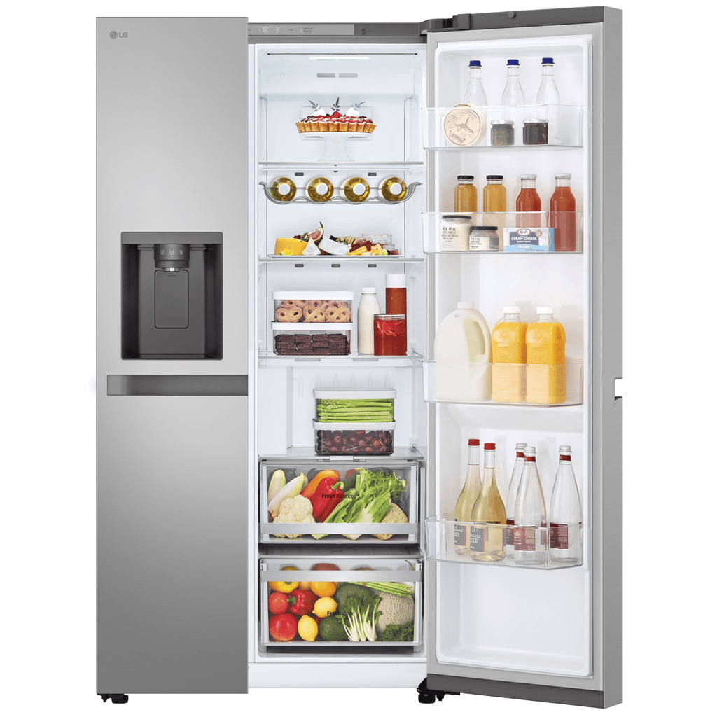 Refrigerador LG 638L Side By Side Inverter com Água e Gelo na Porta Inox Look Bivolt