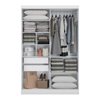 Roupeiro N571 Kappesberg 143cm 2 Portas Flex Branco e Macadâmia