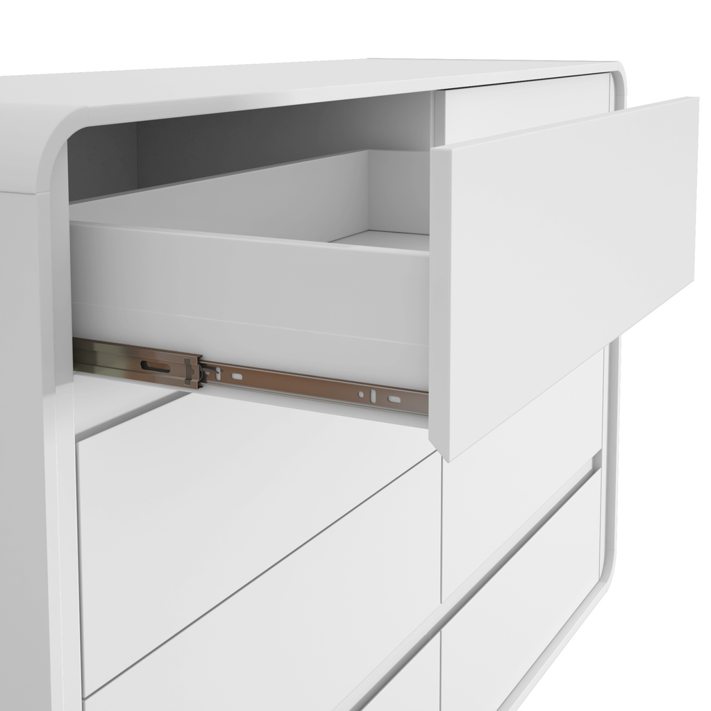 Cômoda Loop II Lopas 8 Gavetas 152cm Branco