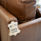 Sofá Living Steel 210cm Temda 2 assentos Couro Legítimo Caramelo