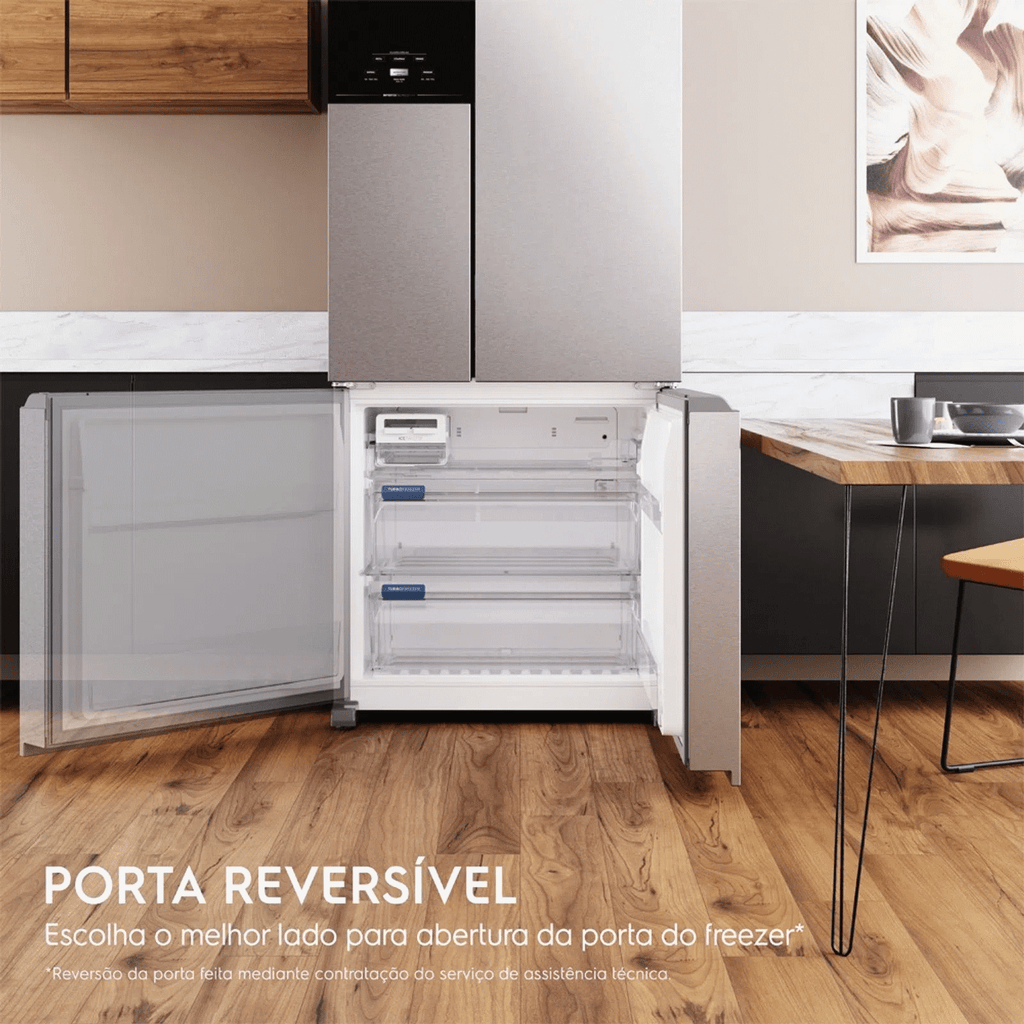Refrigerador Electrolux 590L IM8S MultiDoor Inverter Efficient com AutoSense Inverse Inox Look 220V