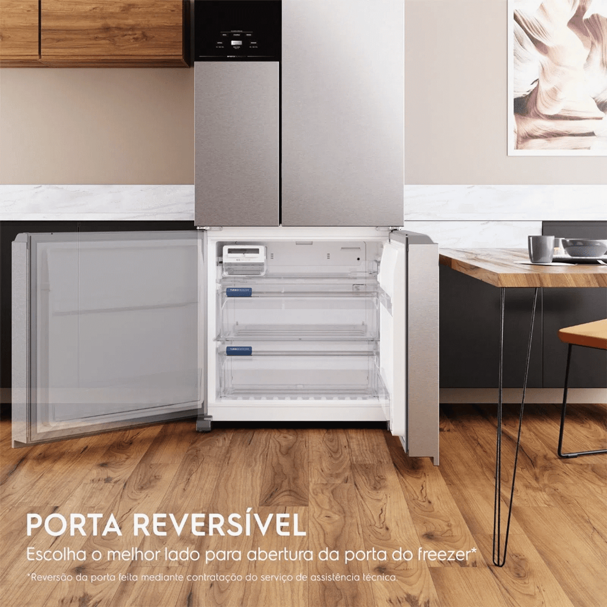 Refrigerador Electrolux 590L IM8S MultiDoor Inverter Efficient com AutoSense Inverse Inox Look 220V