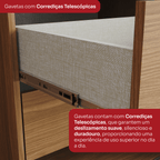 Roupeiro Cayman Henn 250cm 100% MDF 2 Portas Cinamomo e Off White