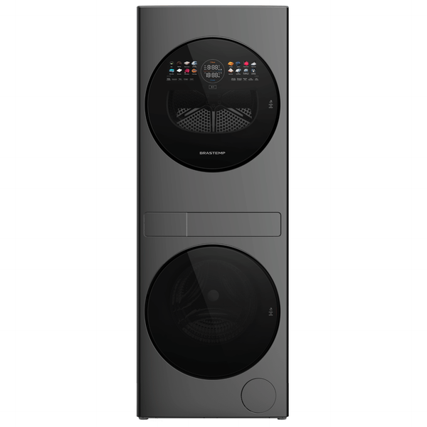 Lavadora e Secadora 14kg Brastemp B=Tower B=Smart Titanium 220V