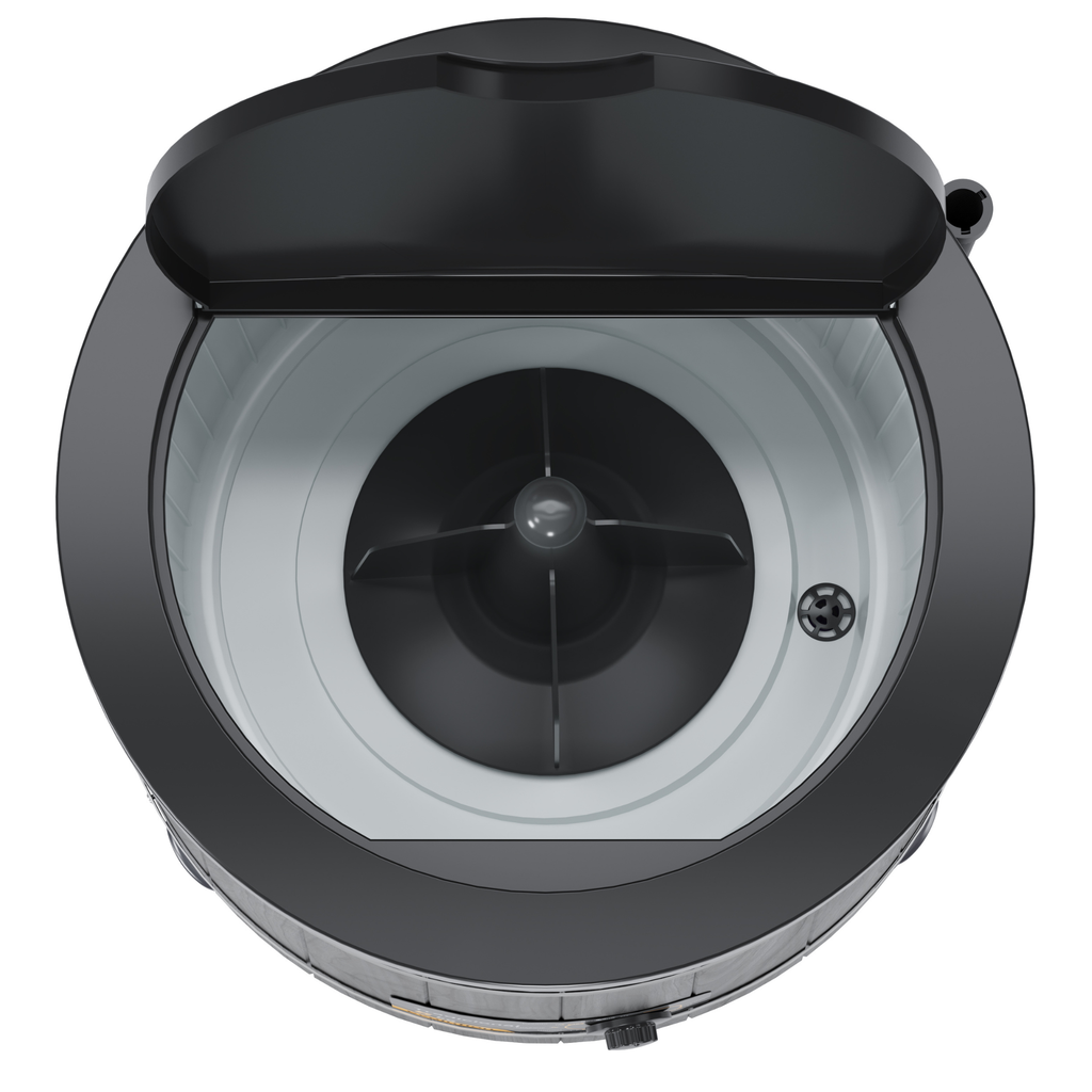 Lavadora de Roupas Wanke Tradicional 5Kg Madeira Com Fibra Black III Preto 220V