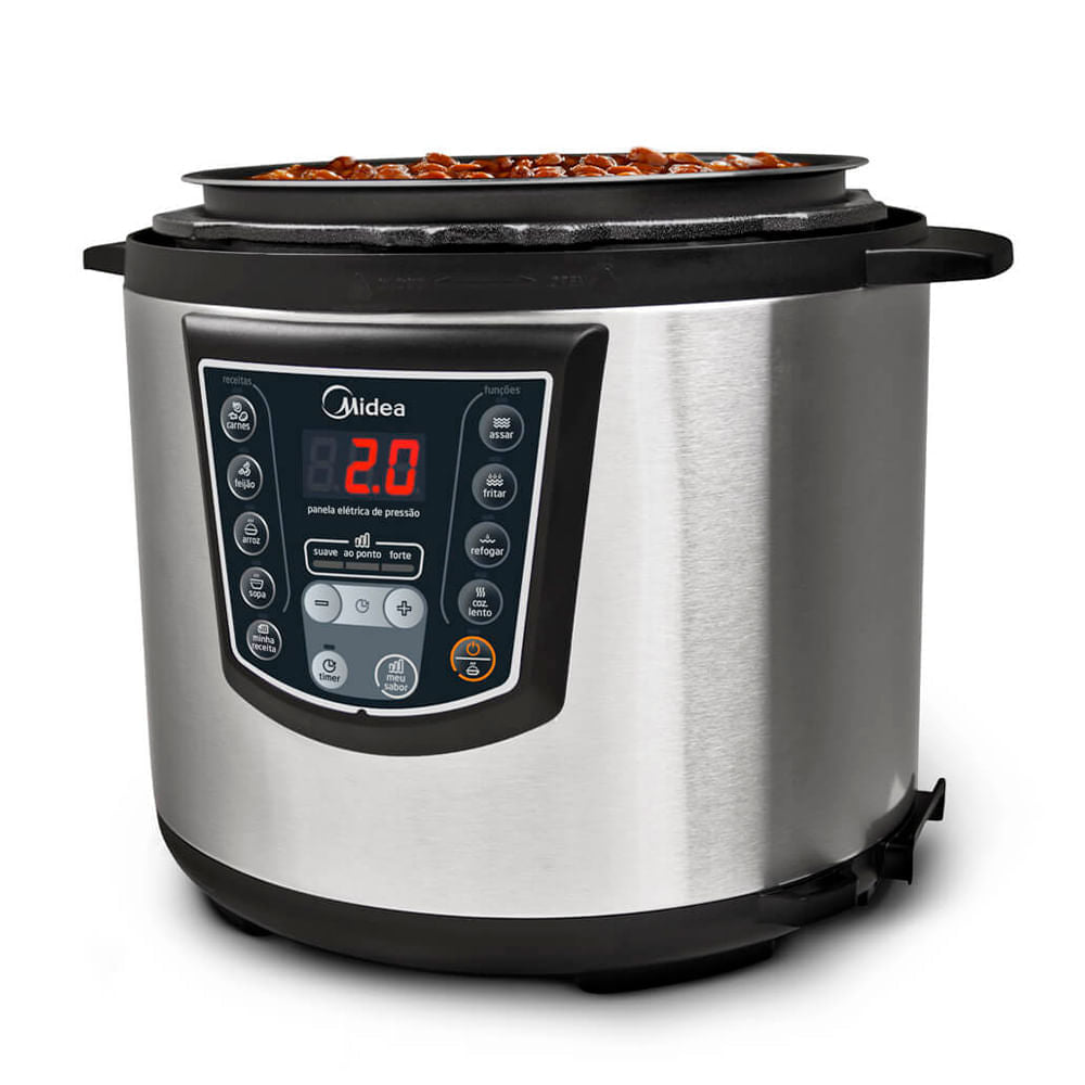 Panela de Pressão Elétrica Midea 6L Digital Inox 220V