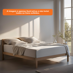 Lençol com Elástico Casal Altenburg 200 Fios 138x188cm Branco