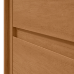 Mesa de Cabeceira Loop Lopas 55cm 2 Gavetas Amêndoa Clean