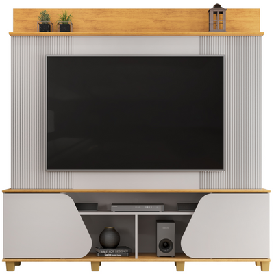Home Painel Henry 182cm DJ Móveis Ripado Bali/Cedro