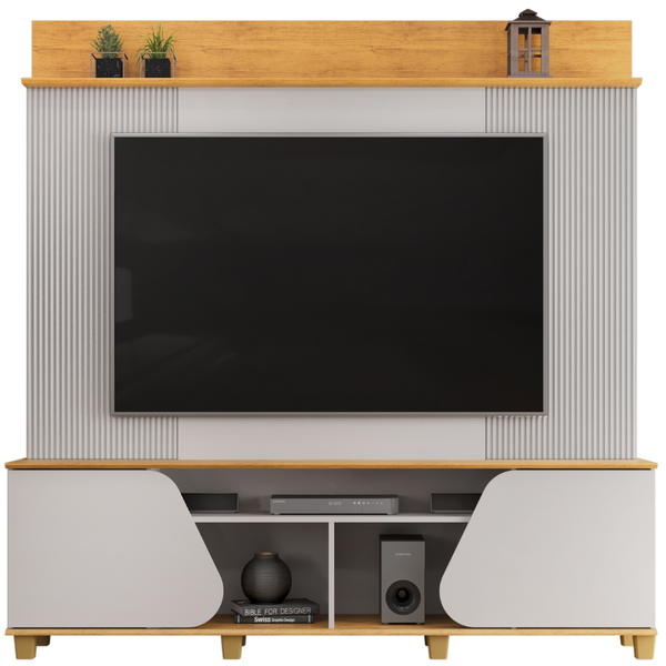 Home Painel Henry 182cm DJ Móveis Ripado Bali/Cedro