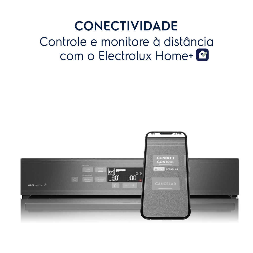 Kit Electrolux de Embutir Forno Elétrico OE8EW 80L com VaporBake+Micro-ondas 34L ME3BC Experience 220V