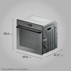 Kit Electrolux de Embutir Forno Elétrico OE8EW 80L com VaporBake+Micro-ondas 34L ME3BC Experience 220V