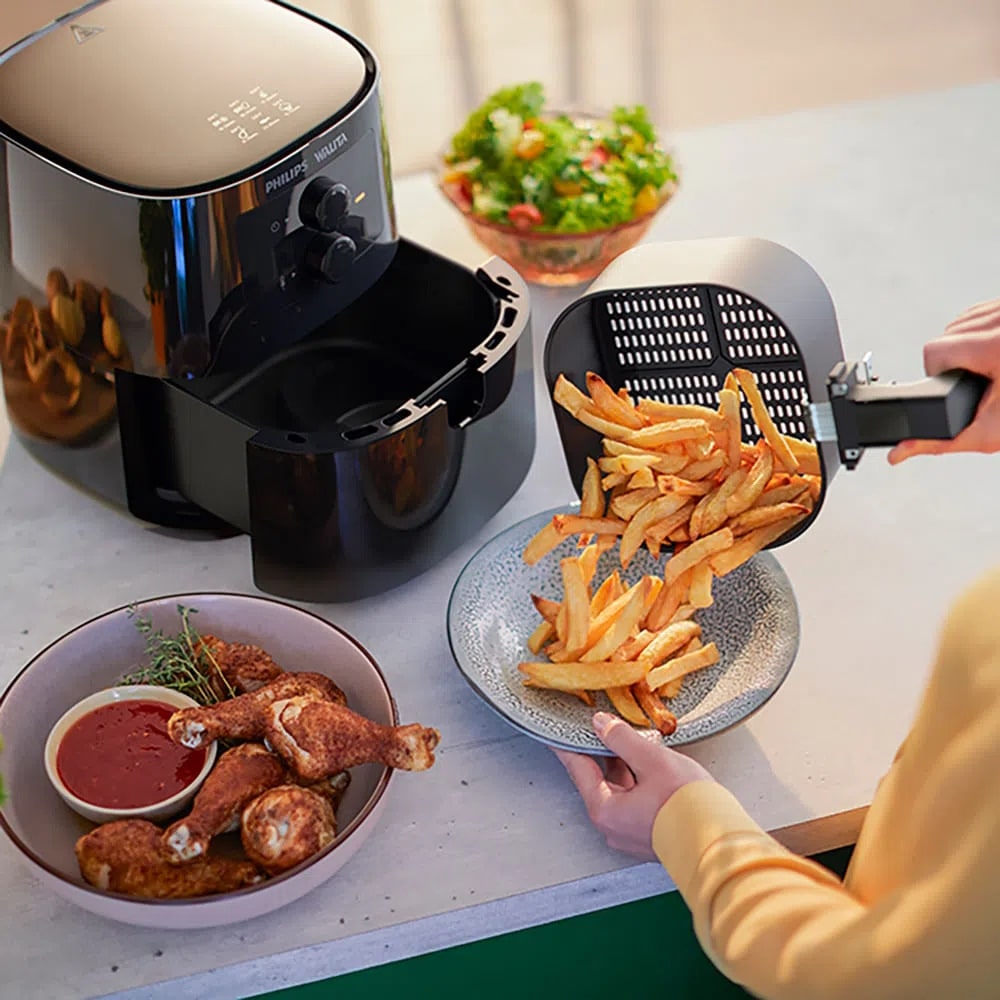 Fritadeira Elétrica Sem Óleo Air fryer Philips Walita 4,1L Série 3000 Preto 220V