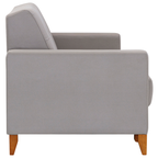 Sofá Living MH4219 240cm Herval 2 Assentos Base Madeira Cinza Claro