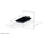 Cooktop à Gás Fischer 2 Bocas Fit Line 27185-60015 Vidro Preto Bivolt
