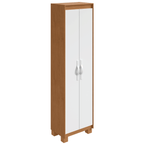 Armário Multiuso Bliss Lopas 2 Portas 50cm Amêndoa e Branco