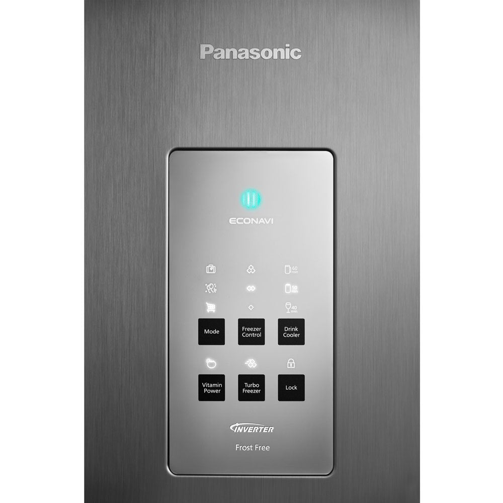 Refrigerador Panasonic 425L Duplex Inverter Econavi Inverse Aço Escovado 220V