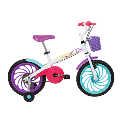 Bicicleta Caloi Ceci  Aro 16 com Cestinha Branco