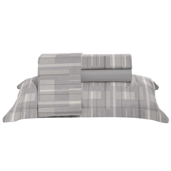 Jogo de Roupa de Cama Casal 4 Peças Hedrons Percal 200 Fios Urban
