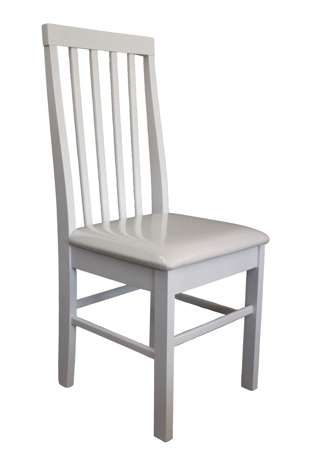 Cadeira Milena Matte Estofada Madeira Branco Tecido Korino Branco