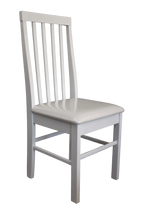 Cadeira Milena Matte Estofada Madeira Branco Tecido Korino Branco