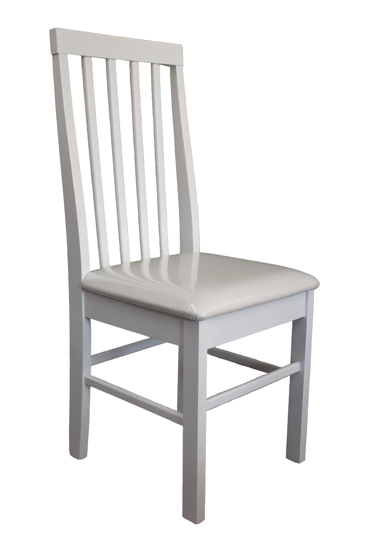 Cadeira Milena Matte Estofada Madeira Branco Tecido Korino Branco