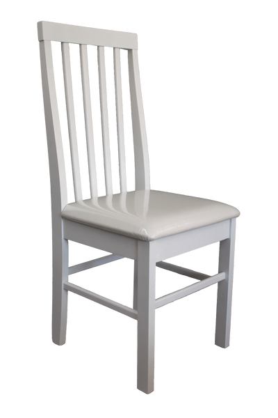Cadeira Milena Matte Estofada Madeira Branco Tecido Korino Branco
