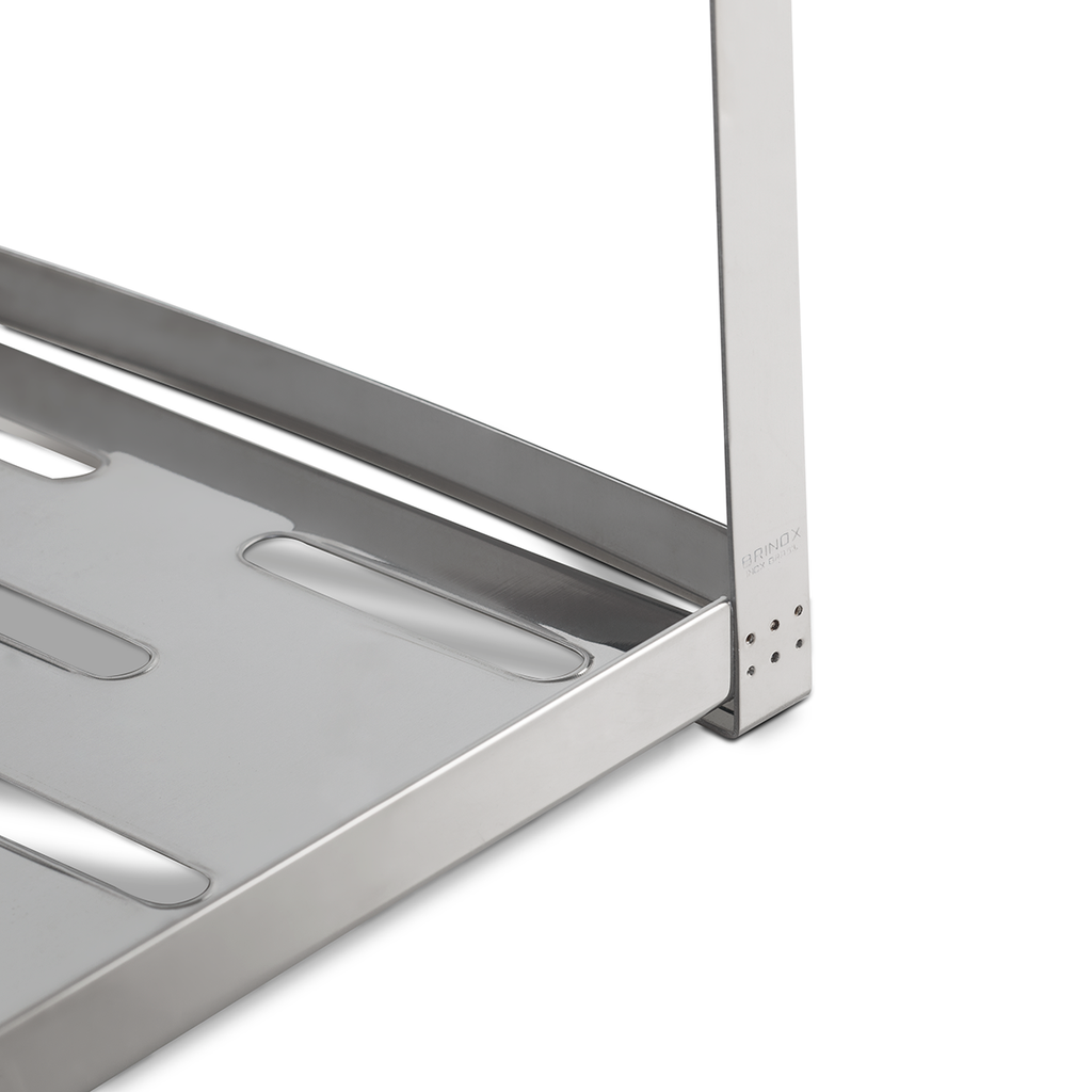 Escorredor de Louça Brinox Suprema 12 Pratos com Porta Talheres Aço Inox