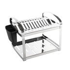 Escorredor de Louça Brinox Suprema 12 Pratos com Porta Talheres Aço Inox