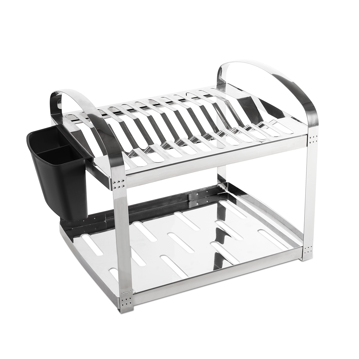 Escorredor de Louça Brinox Suprema 12 Pratos com Porta Talheres Aço Inox