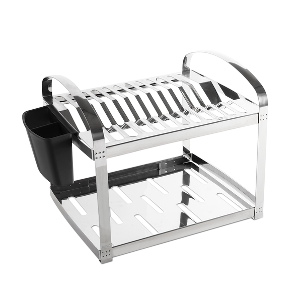 Escorredor de Louça Brinox Suprema 12 Pratos com Porta Talheres Aço Inox