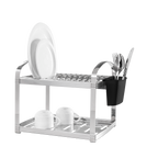 Escorredor de Louça Brinox Suprema 12 Pratos com Porta Talheres Aço Inox