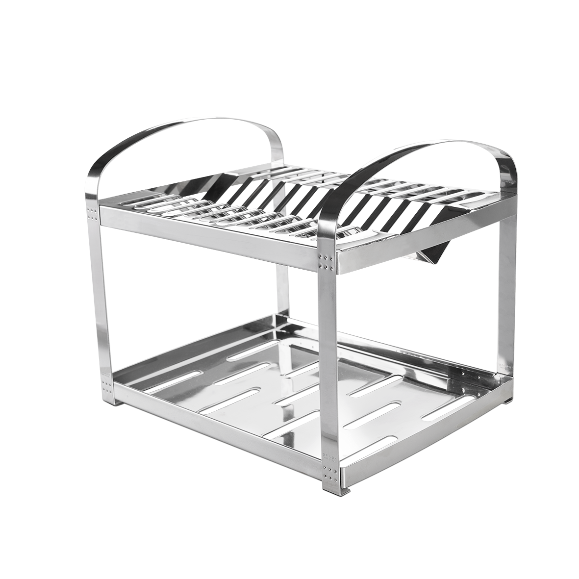 Escorredor de Louça Brinox Suprema 12 Pratos com Porta Talheres Aço Inox
