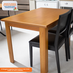 Mesa Retangular Requinte Matte 160x85cm Tampo Madeira Mel