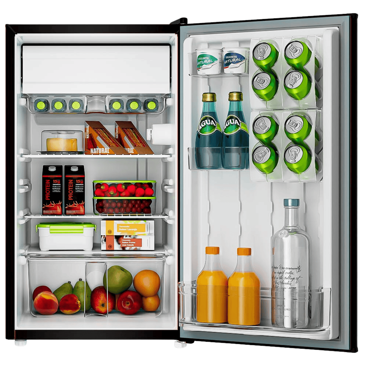 Frigobar Consul Retrô 117L CRA12ME Preto Vinil 220V