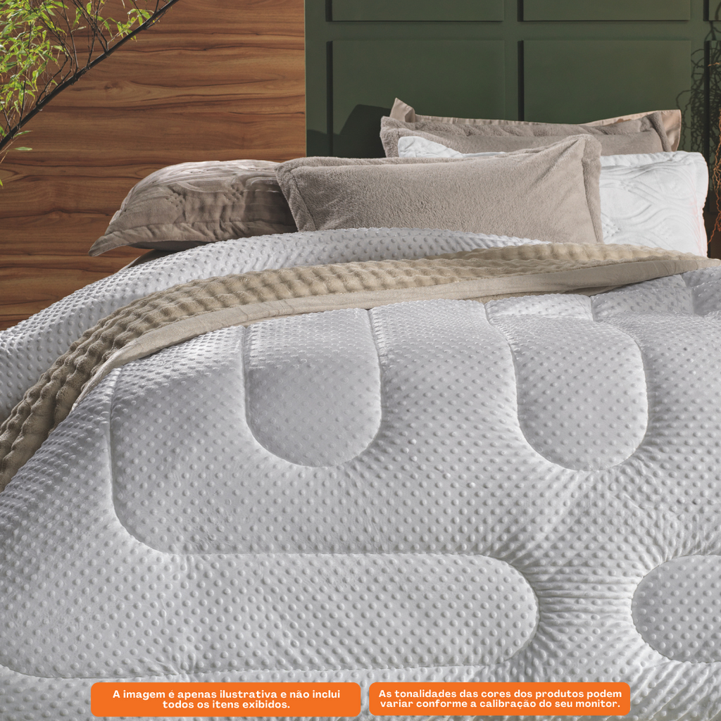 Edredom Solteiro Altenburg Sense Pop UP 150x230cm Branco