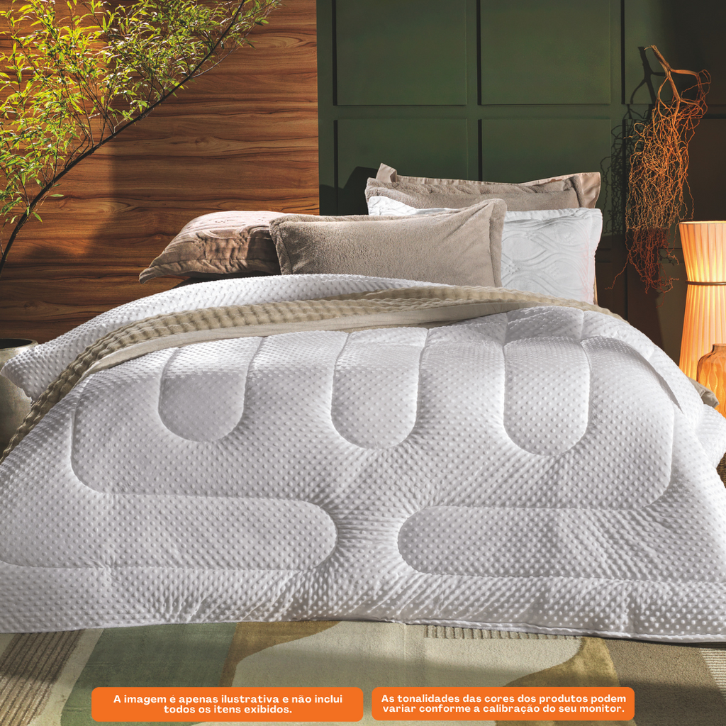 Edredom Solteiro Altenburg Sense Pop UP 150x230cm Branco